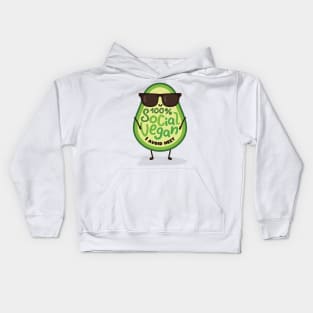 100% Social Vegam. I Avoid Meet. Kids Hoodie